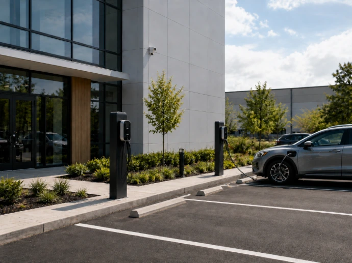 Punto de recarga para vehículo eléctrico en empresa